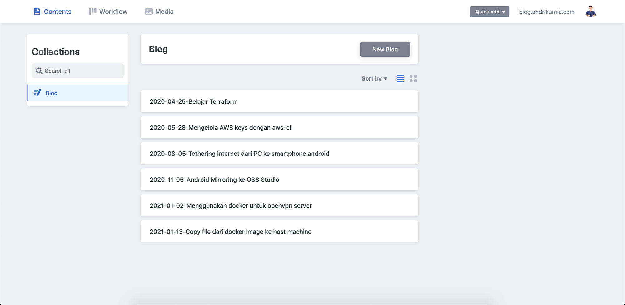 netlify cms article list