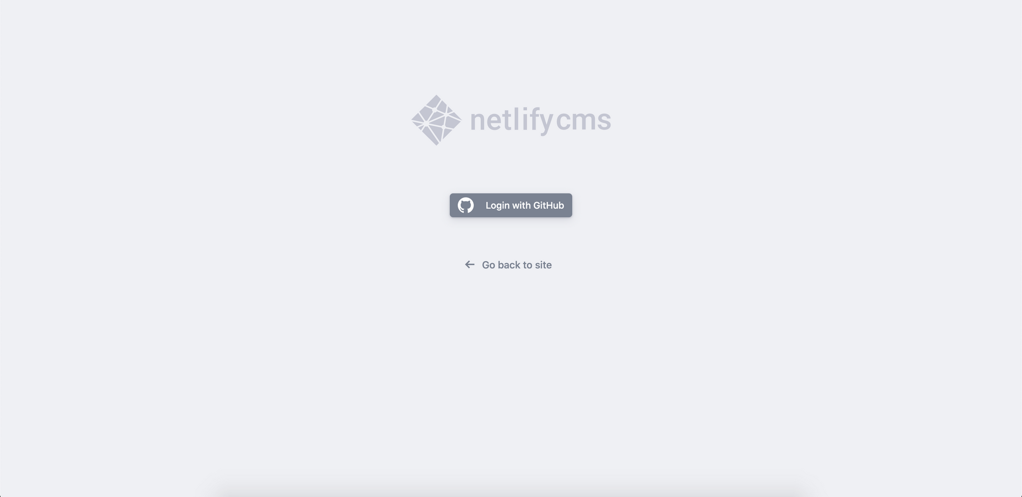 netlify cms login page